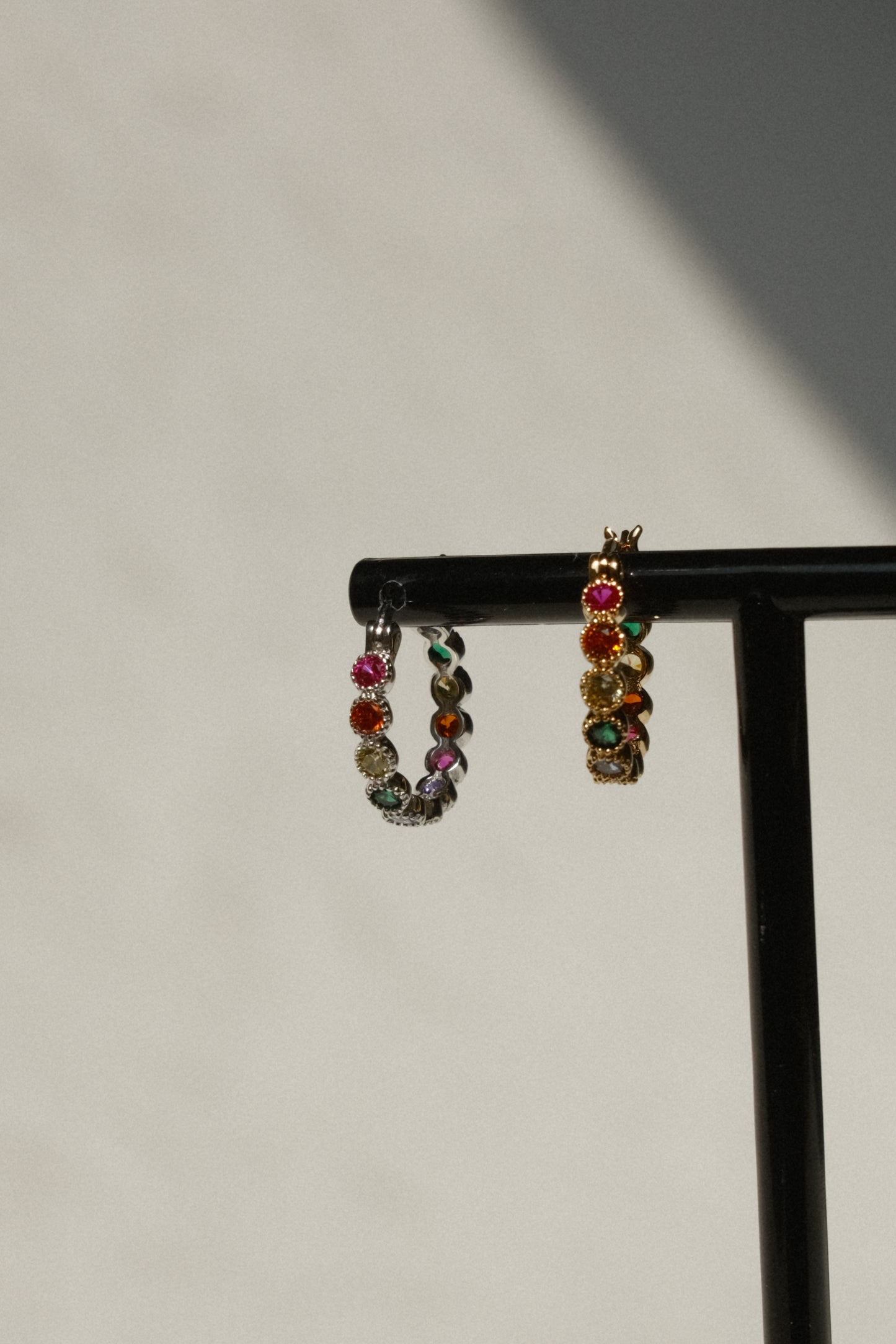 Gold Plated or Silver Rainbow Earrings