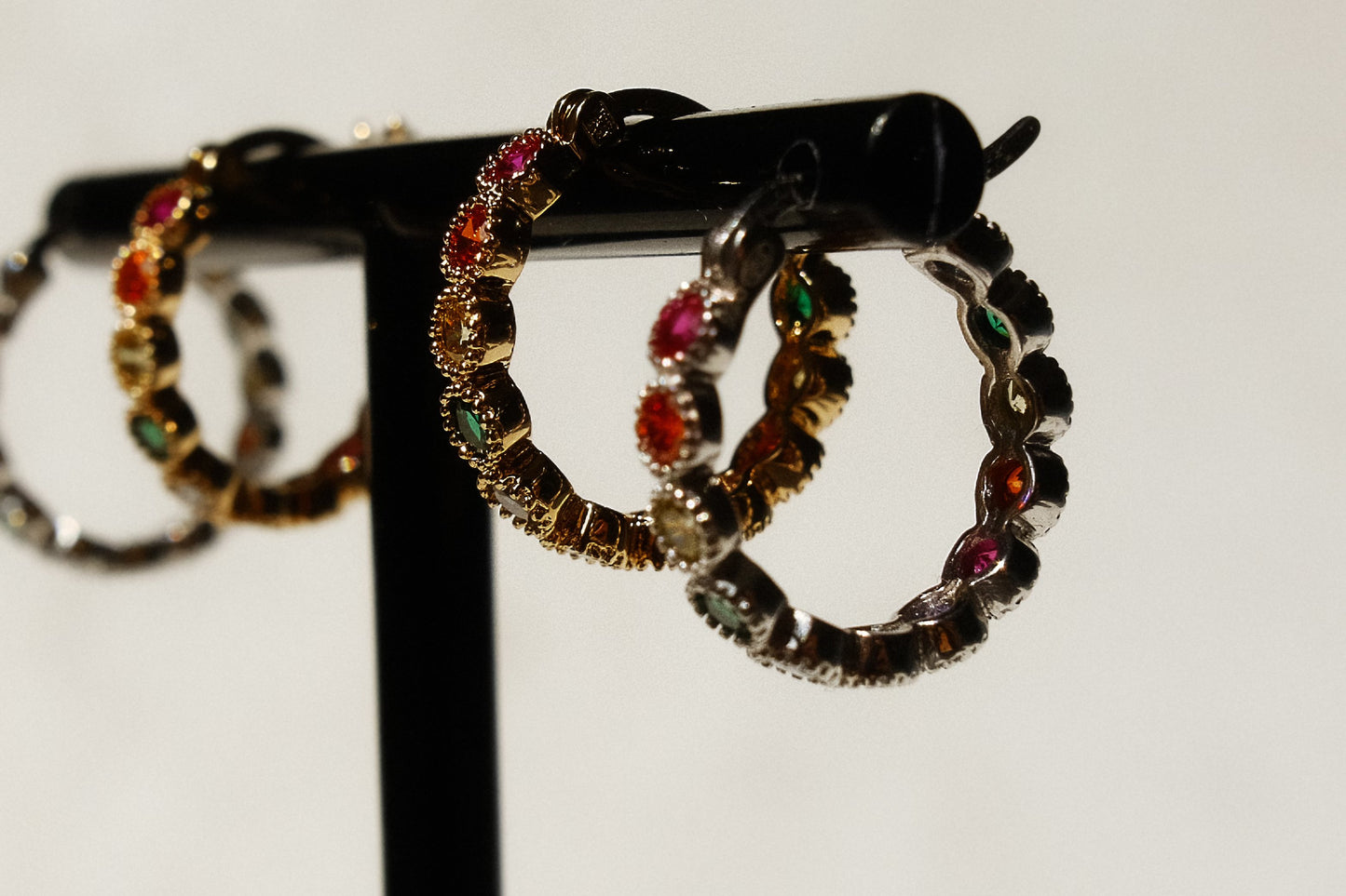 Gold Plated or Silver Rainbow Earrings